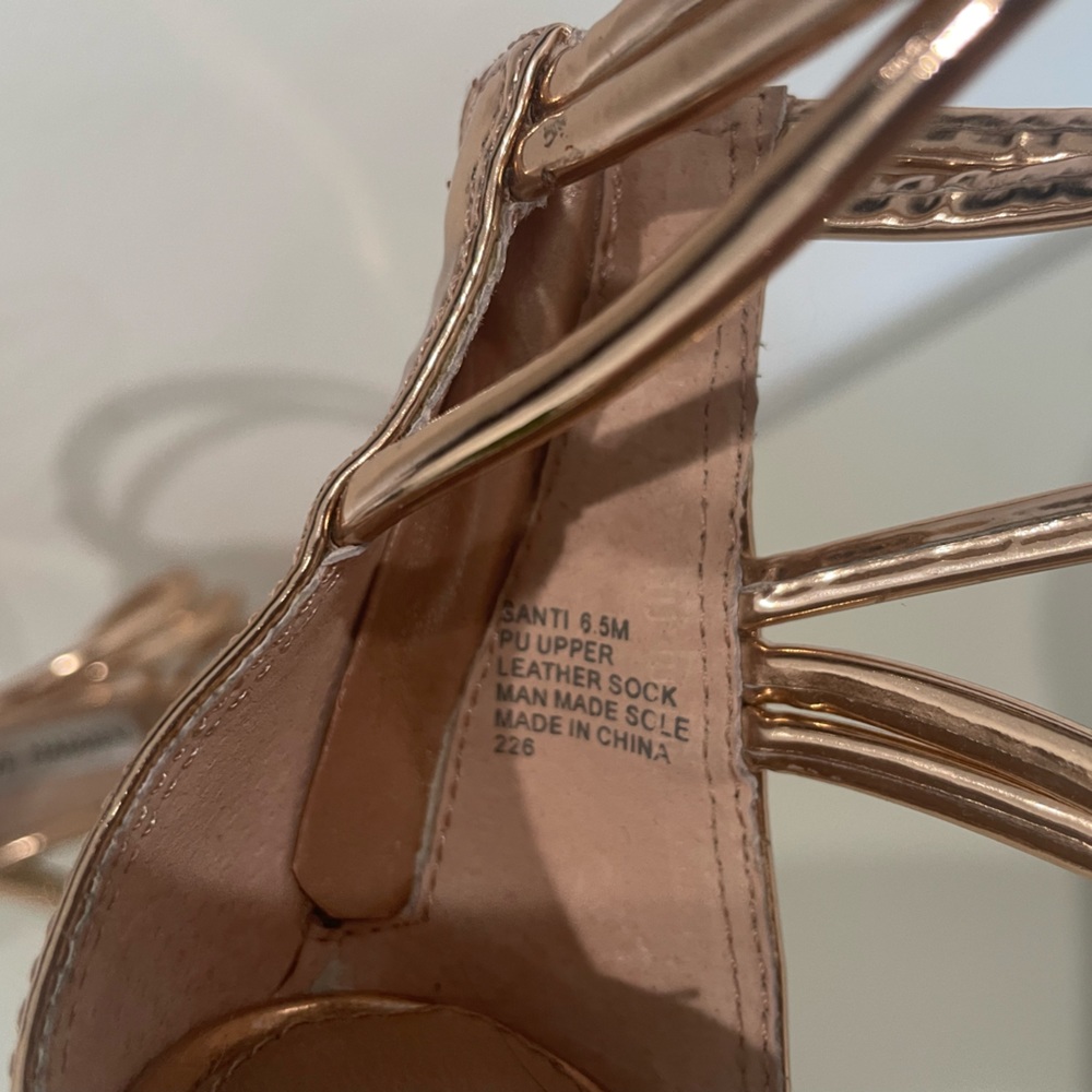Steve Madden Strappy Rose Gold Heels - Picture 7 of 7